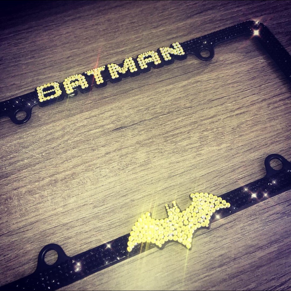 Crystallized Batman License Plate Frame